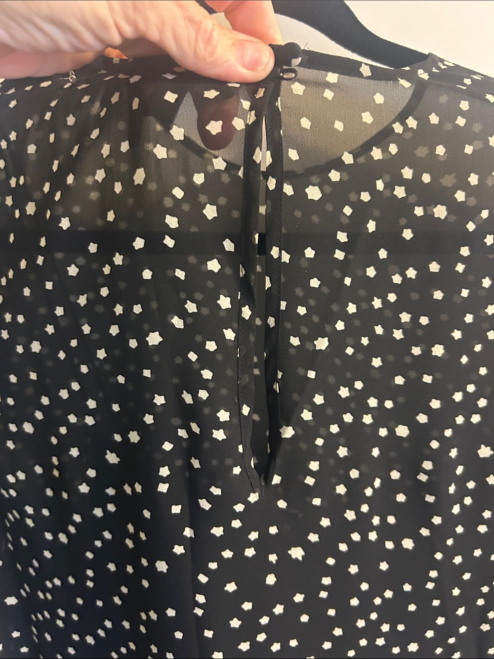 Theory Sheer Black & Star Shell Dress with Black Slip Dress - Picture 3 of 6